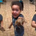 Little girl mourns the supposed demise of her frog