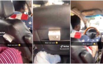 Male passenger Shocked as taxi driver installs sockets on his seat