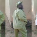 Male INEC Corps Member shows Off Protruding Abdomen in Undersized White T-shirt