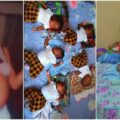 Young Nigerian woman shows off her five 5-month-old babies while expressing gratitude
