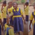 Nigerian school girl prays like a warrior during school assembly