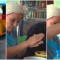 Hilarious oyinbo woman orders three wraps of fufu with ogbono soup