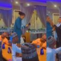 Nigerian woman confronts sugar daddy in public, causing a scene.