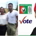 Old photo of Olumide Oworu and Desmond Eliot standing together surfaces.