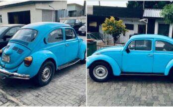 Nigerian man displays 1974 Volkswagen beetle car, names price