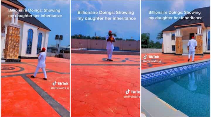 Netizens react as billionaire father shows his kid daughter her inheritance | Ikejabird.com