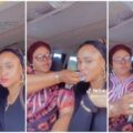 Nigerian mother forcefully wipes lipstick on daughters lips