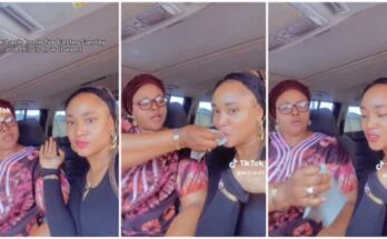 Nigerian mother forcefully wipes lipstick on daughters lips