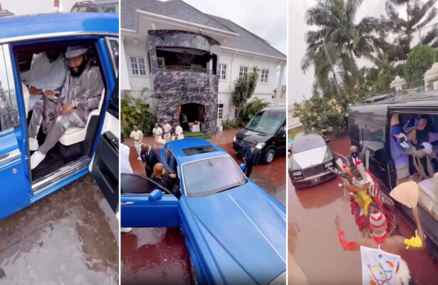 Masquerade rides with E money in his super expensive Mercedes-Benz JetVan | Ikejabird.com