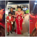Toyin Lawani dresses with horns attached to her bust |ikejabird.com