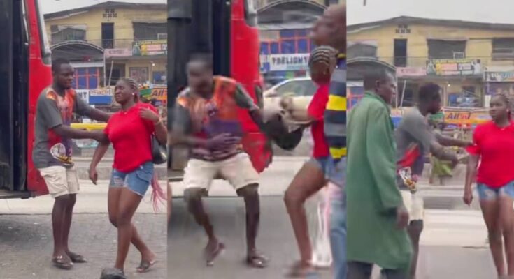 Lady wipes bus conductor with Oraimo cord | IkejaBird.com
