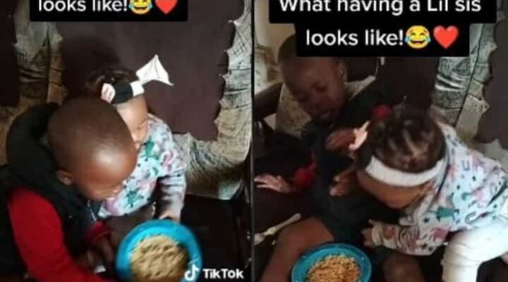 Nigerian brother and sister struggle over plate of food |Ikejabird.com