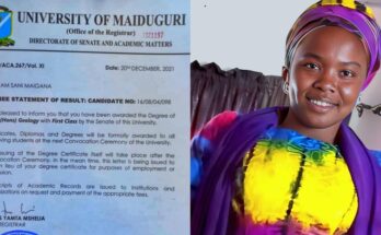 Students breaking records: Female student sets a new record by graduating with a first-class degree:ikejabird.com