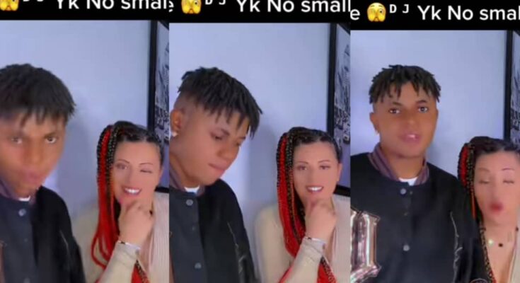 Crazy fan: A Russian woman flew from Russia to Nigeria to meet Dj ykmule:ikejabird.com