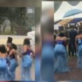Bride maids of the year: Bride maids came all out to dance despite heavy rain:ikejabird.com