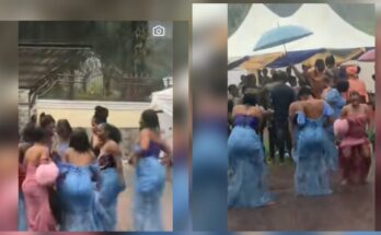 Bride maids of the year: Bride maids came all out to dance despite heavy rain:ikejabird.com