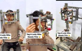 Man invents machine for quick and easy make-up