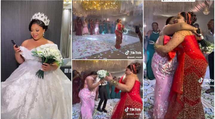 Bride refuses to throw flower, honours single elder sister instead in emotional video
