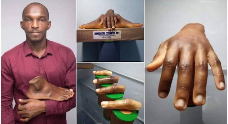 Nigerian sculptor becomes first to create hyper realistic prosthetics for black amputees | Ikejabird.com