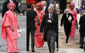 Nigerian lady attends King Charles' coronation in elegant Yoruba attire with gele | Ikejabird.com