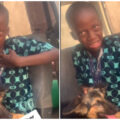 Young boy wails as dog was placed on his leg |Ikejabird.com
