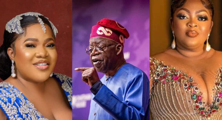 Una hustle don pay: Tinubu appoints Eniola Badmus, Toyin Abraham as entertainment committee