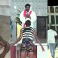 No be Nollywood o: Church on fire as pastor cast out marine spirit physically