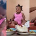 She is mini grandma: Baby rejects pap, cereals for fufu | Ikejabird.com