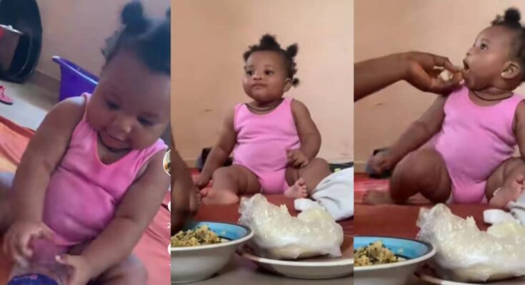 She is mini grandma: Baby rejects pap, cereals for fufu | Ikejabird.com