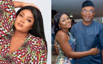 Best dad in the world: Bimbo Ademoye presents her AMVCA award to her dad:ikejabird.com