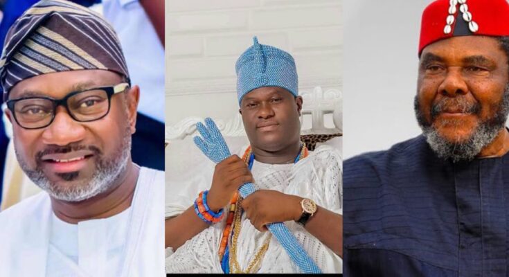 Are Igbos your problem? Netizens react to Otedola shaking hand with Ooni of Ife like Pete Edochie:ikejabird.com