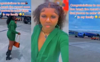 Nigerian Lady celebrates being the first in her family to travel by air | Ikejabird.com