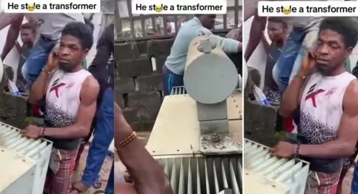 Man caught stealing community transformer | Ikejabird.com
