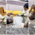 Nigerian dad close to tears as kid cakes his face with powder |Ikejabird.com