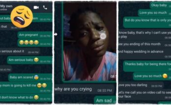 200 level university student breaks pregnancy news to her boyfriend