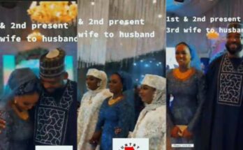 Co-wives hand over third wife to their husband during ceremony