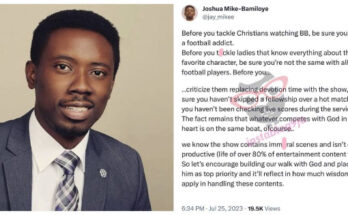 Christians addicted to BBNaija shouldn't be criticized