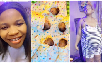 Nigerian mother who waited for 9 years gives birth to 5 children |Ikejabird.com