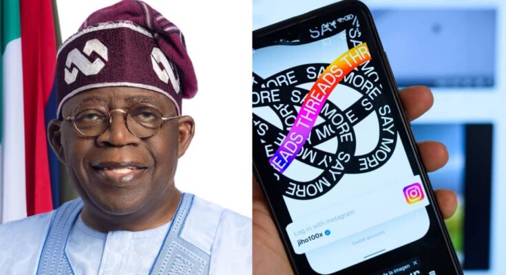Jagaban don land: Netizens react as President Tinubu joins threads:ikejabird.com