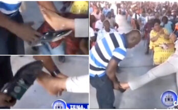 Shocking moment pastor prints out passport in his shoe |Ikejabird.com