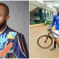 Man riding bicycle from Benue to see Davido replies singer |Ikejabird.com