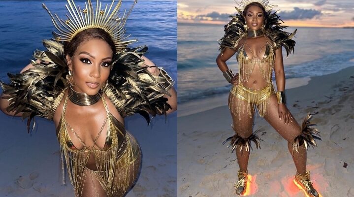 "You're a mother"- Netizens drag Actress, Osas Ighodaro over carnival attire |Ikejabird.com