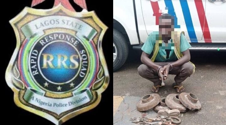 RRS operatives apprehend vandal stealing parts from Third Mainland Bridge |Ikejabird.com