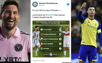Messi surpass Ronaldo as footballer with most Guinness world records:ikejabird.com