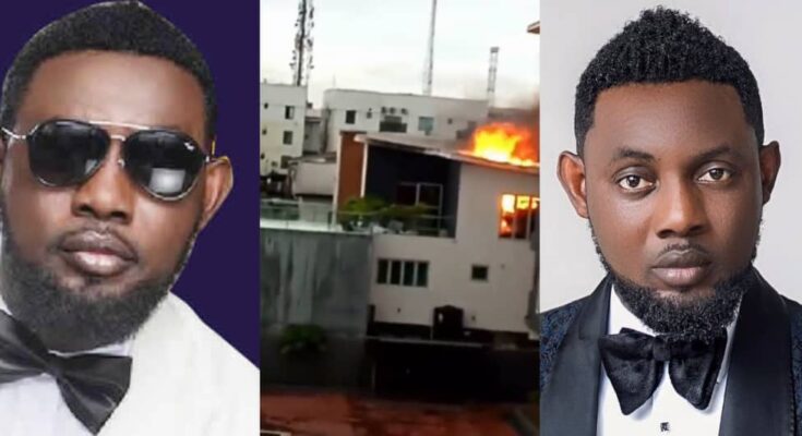 Nigerian comedian AY, also known as Ayodeji Makun, was scared when his Lagos crib caught fire on Sunday:ikejabird.com