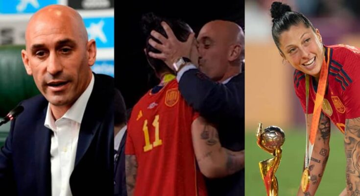 Spanish FA president kisses Spain player Jennifer Hermoso on World Cup final trophy stage:ikejabird.com