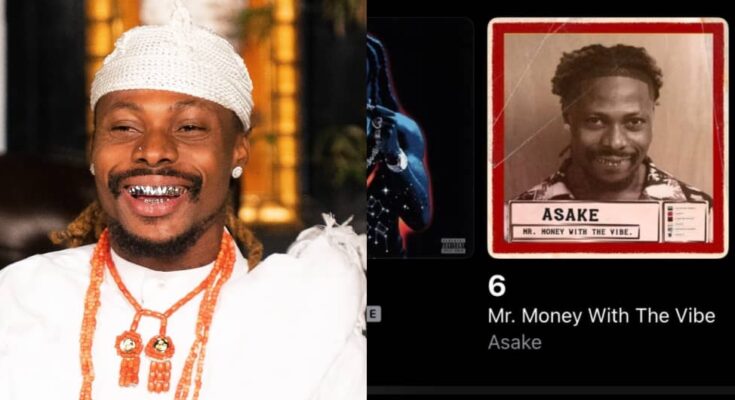 Asake's "Mr. Money With The Vibe" Album Climbs to #6 on NG Apple Music Chart | Ikejabird.com