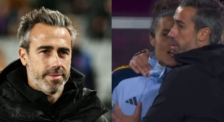 Spain's Coach Vilda Caught touching female staff member's breast during celebrations:ikejabird.com