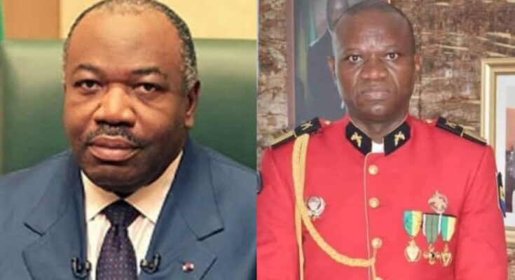 Was he part of it: The head of Gabon's presidential guard Brice Oligui Nguema celebrates hours after the coup | Ikejabird.com