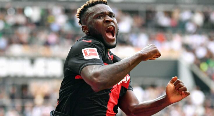 Victor Boniface not happy after breaking Bundesliga record